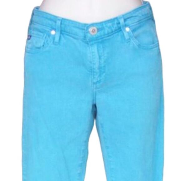 AG ADRIANO GOLDSCHMIED Stevie Ankle Jeans, 28 Teal/Blue-green, Stretch - Picture 2 of 9
